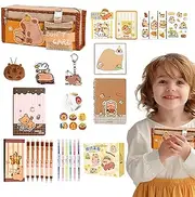 Stationery Set Bundle, Education Supply Pack, Study Kit Supplies, Large Capacity, Easy To Carry, Blue, For Students, Kids, School, Writing, Drawing Use
