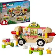 LEGO® Friends Hot Dog Food Truck 42633 Set with Mini-Doll Characters and Cat Figure, Pretend-Play Food, Van Toy Vehicle,for Girls, Boys and Kids 4-Plus Years Old