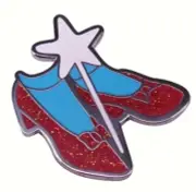 Wizard of OZ - Ruby Shoes & Wand Enamel pin - AU Stock - Free AU Post