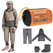 Anti Bug Insect Mosquito Wear Suit Set Jacket Mitts Pants Socks Net Mesh Outdoor