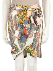 Graphic Printed Mini Skirt