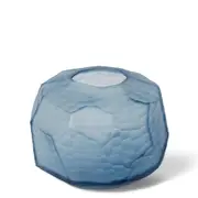 E Style Glass Rufus Round Vase Home Indoor Decor Display 21x21cm Ink Blue
