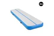 4m x 1m Air Track Inflatable Gymnastics Tumbling Mat - Blue