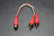RCA WIRE AUDIOPIPE Y SPLITTER 1 FEMALE 2 MALE CAR HOME AUDIO INTERCONNECT