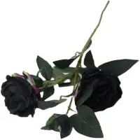 在飛比找松果購物優惠-仿真玫瑰花婚慶絹花 桌面擺設假花裝飾 單隻束 三頭奧斯丁玫玫