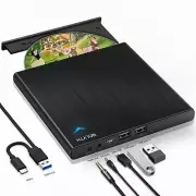NOLYTH External CD/DVD Drive USB 3.0 Type C CD/DVD Burner +/-RW Player Reader...