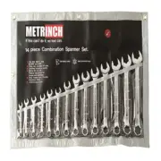 SPANNER COMBINATION WRENCH SET METRINCH 14pce met 8-23mm a/f 5/16" - 7/8" + BSW