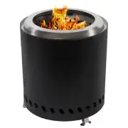Tabletop Smokeless Fire Pit with Bag and Poker - 8.5 in - Black by Sunnydaze