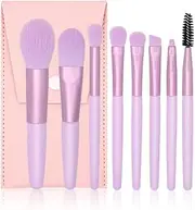 Makeup Brushes,Makeup Brush Set,8 PCS Travel Make Up Brush Kit,Cosmetic Brushes for Face Foundation Blush Eye Shadow with Storage bag(Purple)