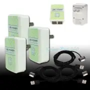 3X 4 USB PORTS HOME WALL ADAPTER+10FT CABLE POWER CHARGER BLACK GALAXY TAB NOTE