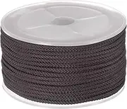 uxcell Nylon Beading Thread Cord 2mm Extra-Strong Braided Nylon String for Necklace Bracelets Jewelry Making Crafting 15M/49 Feet, Coffee
