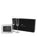 Michael Aram Reflective Champagne Flute & Heart Frame Set