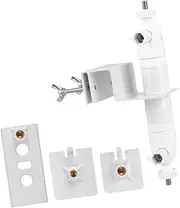 Folpus Outdoor Security Camera Gutter Mount Rotatable Universal Easy Installation Camera Holder Stand Shelf Adjustable Siding Clip, White