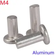 M4 4mm Flat Head Knurling Rivets Solid Aluminum Rivet Fasteners nuts