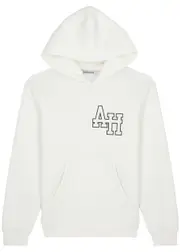 Annie Hood College Printed Hooded Cotton Sweatshirt - Natural - S S