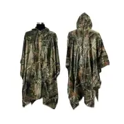Rain Poncho Waterproof Camouflage Coat Outdoor Camo Shelter Ground Sheet Durable