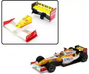 Scalextric W9921 Front & Rear Wings Spoilers For F1 2009 Alonso No 7 C2987 NEW