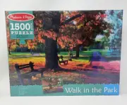 Melissa & Doug Walk In The Park Autumn Fall 1500 Pcs Jigsaw Puzzle Sealed New