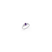 Solid 14k White Gold 5x3mm Oval Tsavorite VS Simulated CZ Ring