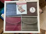 Old Town 4" x 6" Hand Stitched Faux Suede Photo Albums, Assorted Colors (4-Pak)