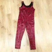 Threadbare Women’s Pink Houndstooth Ski Salopettese - Size 12