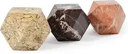 British Fossils Set of Diamond Cut Marble Paperweights (Set of 3)