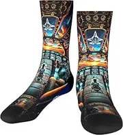 [SocratesArt] Cockpit Fighter Jet Socks Airforce Funny Novelty Aviation Gift for Pilot Men Teen Military Airplane Lovers, Multi, One Size