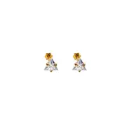 22ct Yellow Gold & Cubic Zirconia Children's Stud Earrings 3.0/3.5/4.5MM