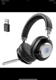 Wantek Wireless Headset with AI Noise Cancelling Microphone Bluetooth Headset