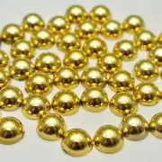 Metallic Gold Flatback Round Half Pearl 3mm~12mm Scrapbook Nail Art Craft