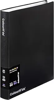 Colourhide Fixed Display Book 60 Sheets, Black