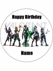 Valorant Cake Toppers Edible Birthday Cake Decorations