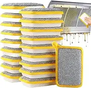 Scrub Sponge - Sponge Scourers | Washing Up Dish Sponges | Sponges Kitchen | 20X Cleaning Sponge | Brush Absorbent Washcloths Dishcloths Reusable Pads for Household Home Sink House Dishwasher Pan