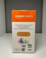 Amazon Basics Smart LED Light Bulb A19 LED 60W, 800 Lumens, Color Changing ALEXA