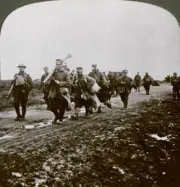 Prussians captured by Old Contemptibles in the advance at Pozieres- Old Photo
