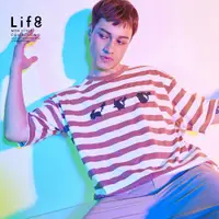 在飛比找蝦皮商城優惠-Life8-寶可夢 皮卡丘 條紋短袖上衣-10775