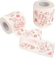 GOOHOCHY Valentines Day Toilet Paper Rolls 2 Pack Festive Bathroom Tissue Large Tissue Paper Squares Perfect for Home Decor Celebrations