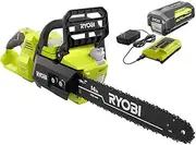 [RYOBI] 40V Brushless 14" Chainsaw w/Battery and Charger Included