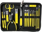 9/12/16/18Pcs/Set Professional Manicure Pedicure Set for Nail Tips Cutter Stainless Steel Nail Clipper Tools Kit for Nail Art,18PCS