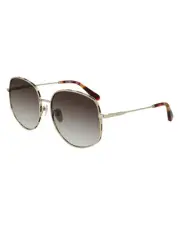 Salvatore Ferragamo F277 Aviator unglae Gold Frame Women Sunglasses