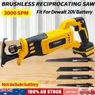 Cordless Brushless Reciprocating Saw 4 Blade Cutting Tool For Dewalt 18V Battery
