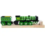 BigJigs - Flying Scotsman Toy Train - Wooden Railway Magnetic Toy Train (BJT458)