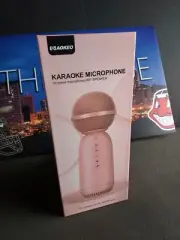 Aokeo Wireless Microphones Bluetooth Speaker, Wireless Karaoke Mic for Kids PINK