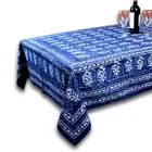 Hand Made Dabu Block Print 100% Cotton Tablecloth 60x90 Rectangular Astonishing