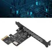 (Black) PCI-E To USB3.2 GEN1 Front USB C Expansion Card 5Gbps Type E Fit