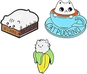 [DEARMAMY] Cute Cat Brooch Cat Theme Brooch Cute Accessories Novelty Brooch Creative Brooch Animal Enamel Lapel Suit Corsages Lapel Animal Brooch Funny Enamel Brooches Lapel Brooch Alloy