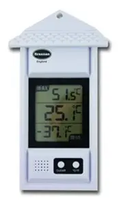 Digital Max Min Thermometer - Greenhouse Garden Growroom Conservatory Indoor Out