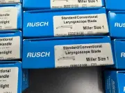 Five RUSCH 008616100 Standard/ Conventional Laryngoscope Miller Blades, Size 1