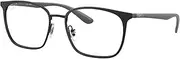 [Ray-Ban] RX6486 Eyeglasses Bundle: RX 6486 2904 Matte Black On Black and Eyewear Cleaning Kit, Matte Black on Black