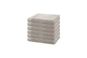 6pc Bambury Ultra soft Angove Face Washer 33x33cm Pebble Cotton Woven Home Decor